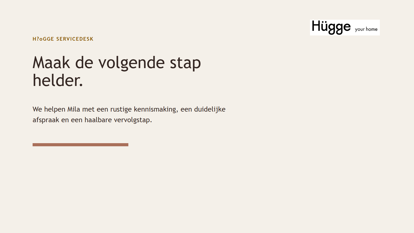 Voorvertoning van een Hügge presentatieslide